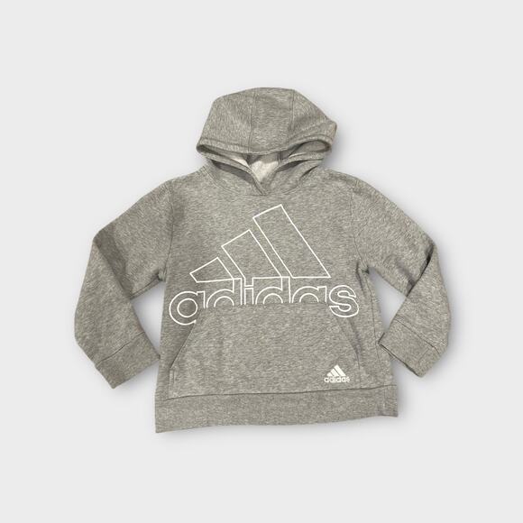 Adidas Boys Graphic Casual Hoodie Gray 6/7 - Picture 2 of 6